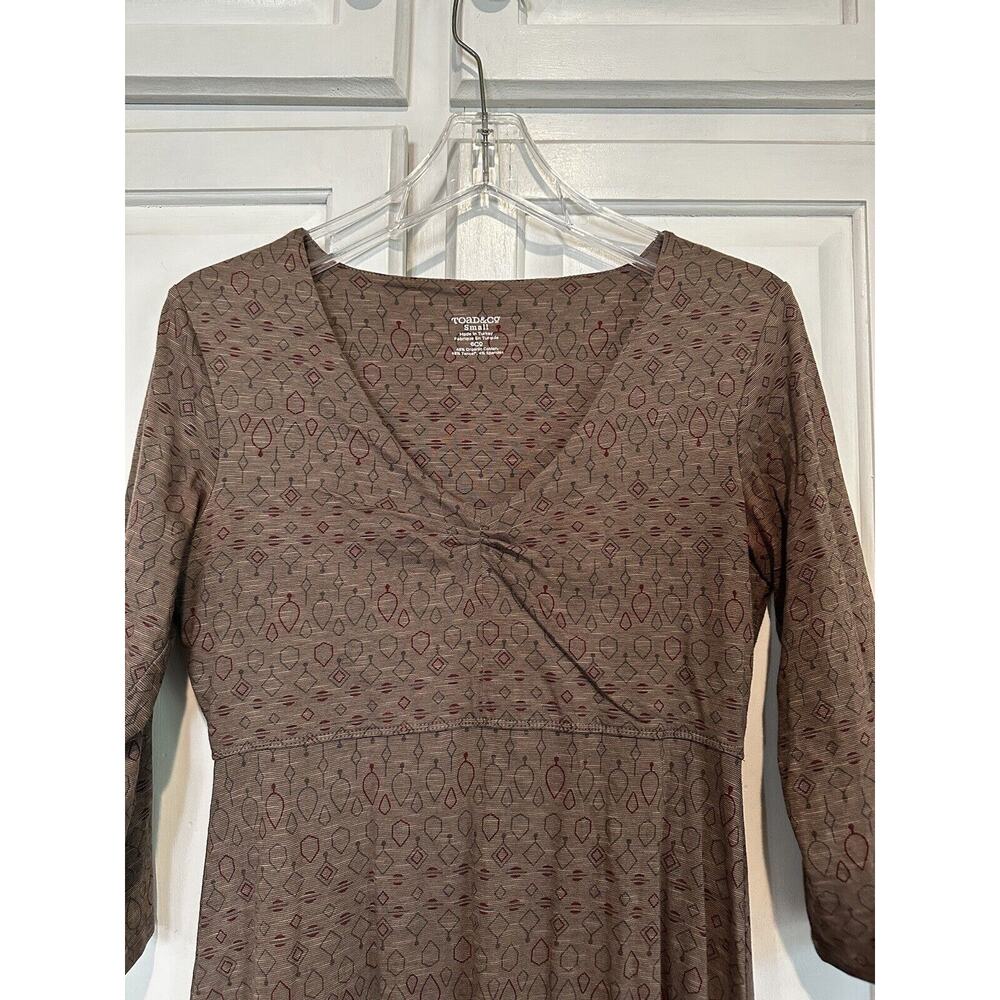 Toad & Co Rosalinda II Organic Cotton Comfort Easy Wear Dress Women's Size Small - Picture 5 of 11